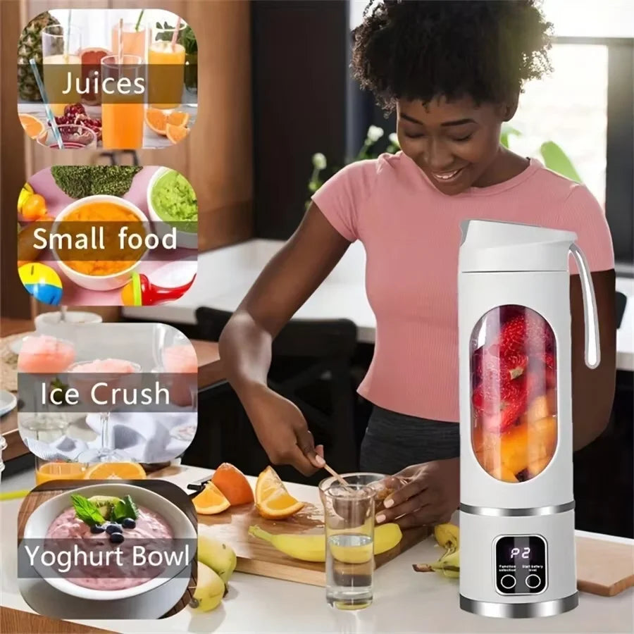 Electric Juicer Cup 8/12 Blades Milkshake Machine Portable Fruit Milk Mixing Tool Mini Fresh Juice Portable Blender for Home